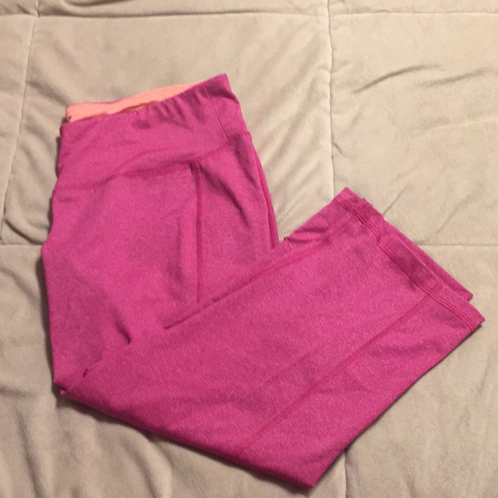 Pink workout capris